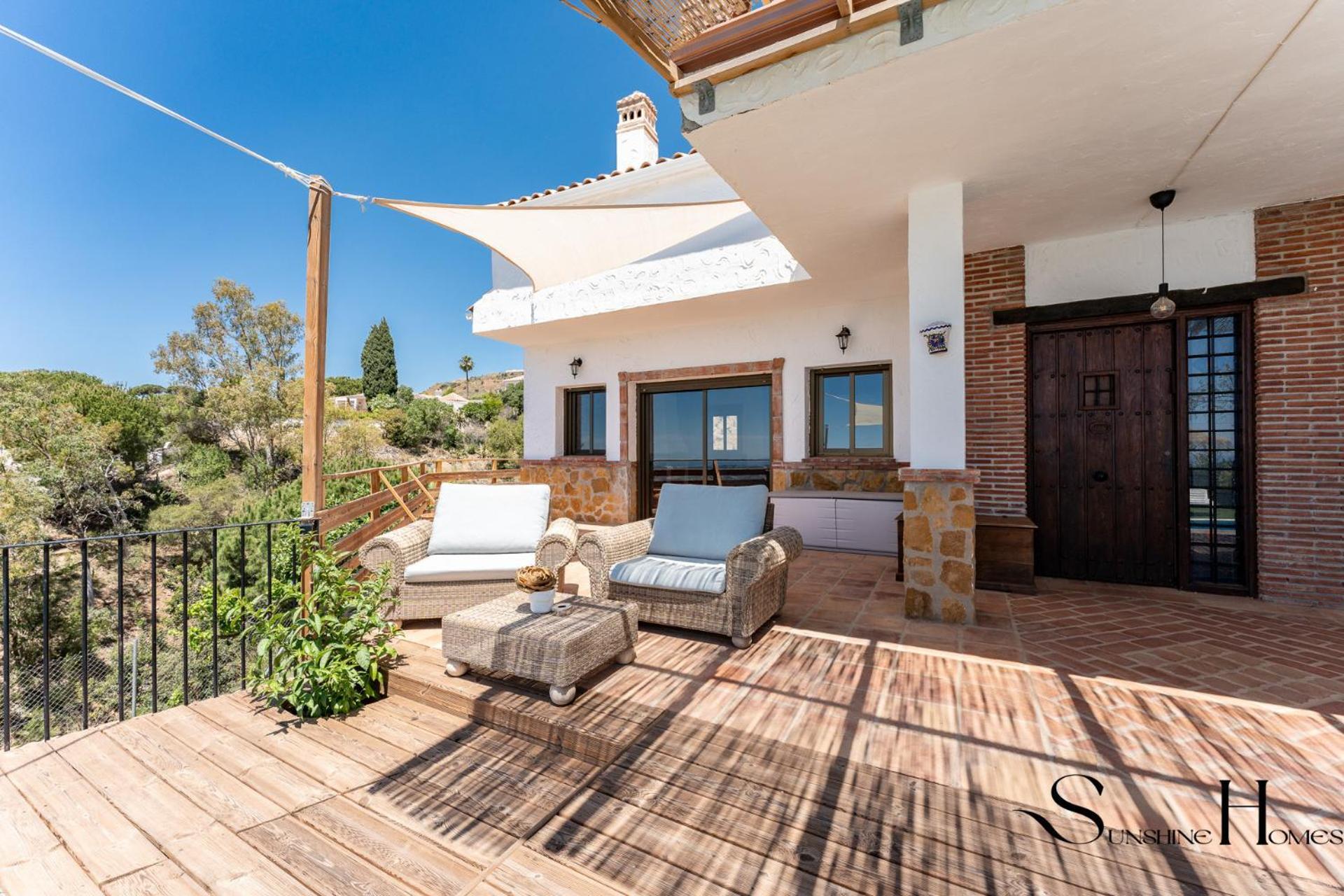 Villa With Pool And Spectacular Sea And Town Views Mijas Exterior foto