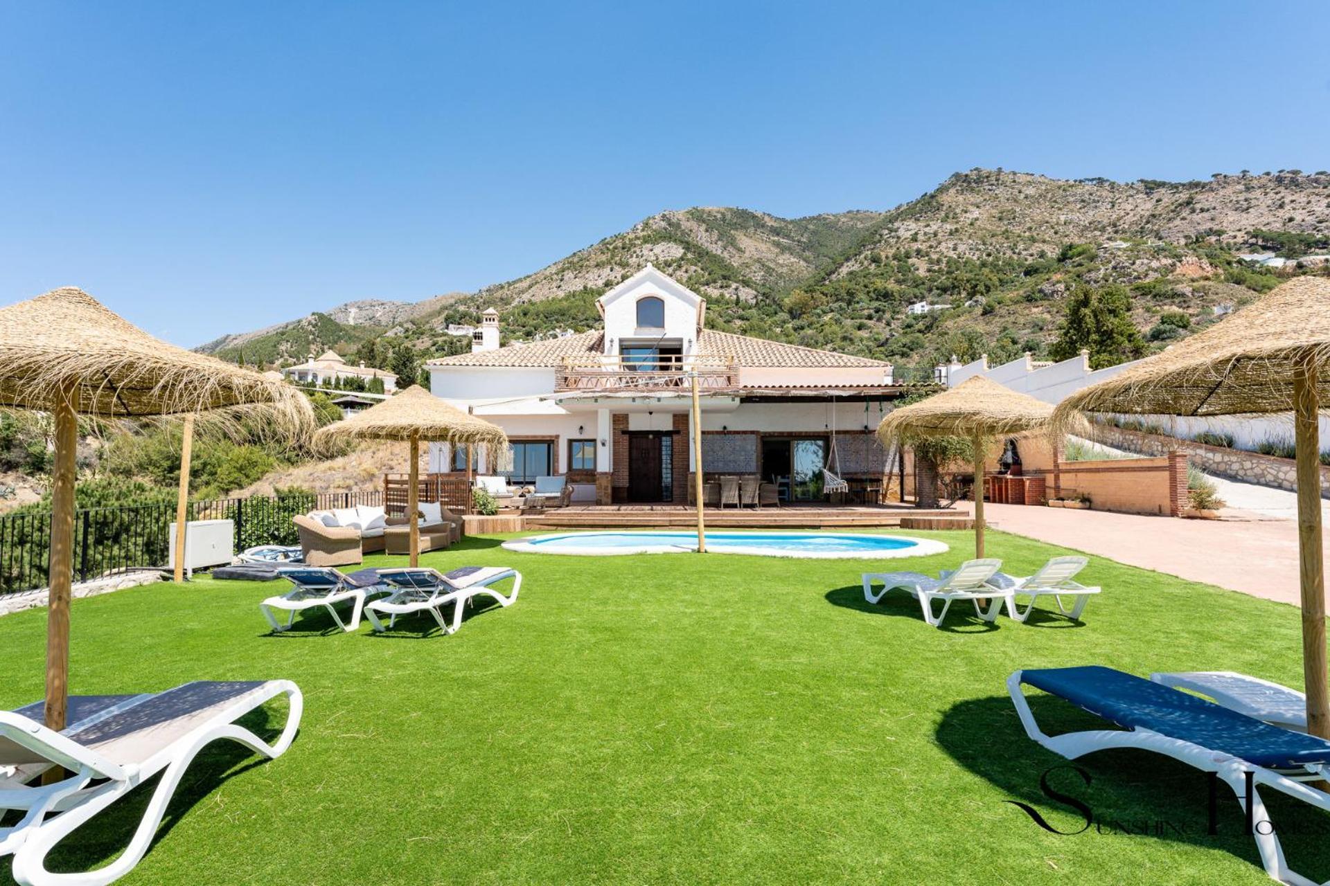 Villa With Pool And Spectacular Sea And Town Views Mijas Exterior foto